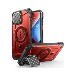 Cell Phone Cases<SUPCASE Unicorn Beetle MAG XT Rugged Case for iPhone 15 Pro, Shock-Absorbing, Metallic Red