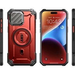 Cell Phone Cases<SUPCASE Unicorn Beetle MAG XT MagSafe Rugged Case for iPhone 15 Pro Max, Shock-Absorbing, Metallic Red (SPH23MX67MGXTRD)