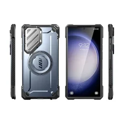 Cell Phone Cases<SUPCASE Unicorn Beetle MAG XT MagSafe Bumper Case for Samsung Galaxy S24 Ultra, Shock Absorbing, Metallic Blue (GXYS24U5GMXTTT)