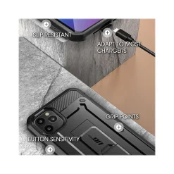 Cell Phone Cases<SUPCASE Unicorn Beetle Pro MagSafe Rugged Case for iPhone 12/12 Pro, Shock Absorbing, Black (SUP-iPhone2020-6.1-UBPro-SP-Black)