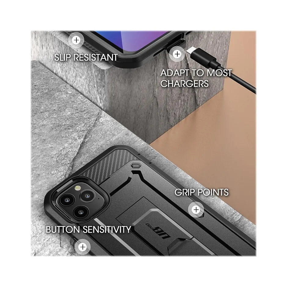 Cell Phone Cases<SUPCASE Unicorn Beetle Pro MagSafe Rugged Case for iPhone 12/12 Pro, Shock Absorbing, Black (SUP-iPhone2020-6.1-UBPro-SP-Black)