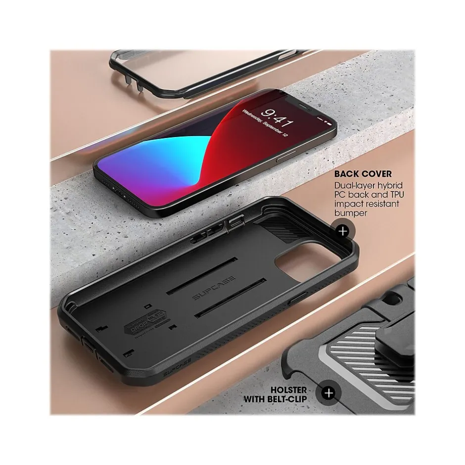 Cell Phone Cases<SUPCASE Unicorn Beetle Pro MagSafe Rugged Case for iPhone 12/12 Pro, Shock Absorbing, Black (SUP-iPhone2020-6.1-UBPro-SP-Black)