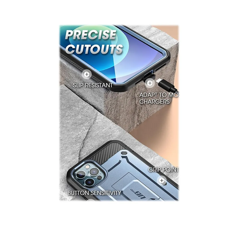 Cell Phone Cases<SUPCASE Unicorn Beetle Pro Metallic Blue Rugged Case for iPhone 13 Pro (SUP-iPhone2021Pro-6.1-UBPro-SP-Cerulean)