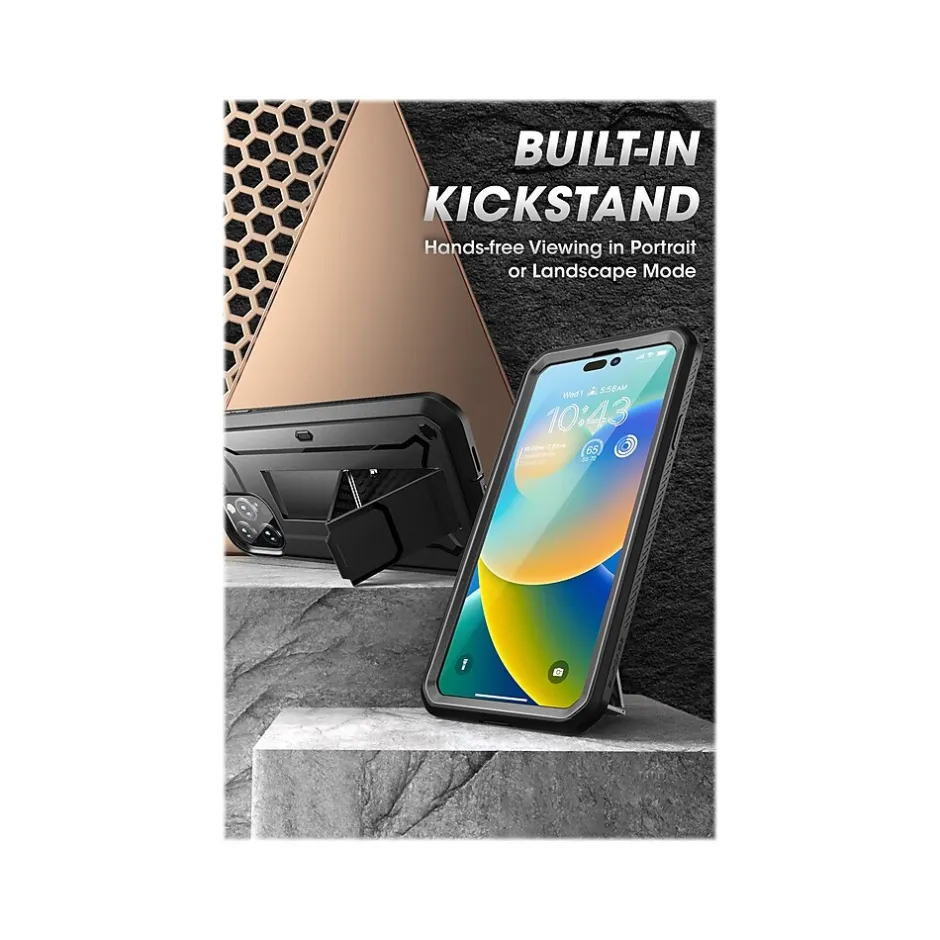 Cell Phone Cases<SUPCASE Unicorn Beetle PRO Black Rugged Case for iPhone 14 Pro (SUP-iPhone2022Pro-6.1-UBPro-SP-Black)