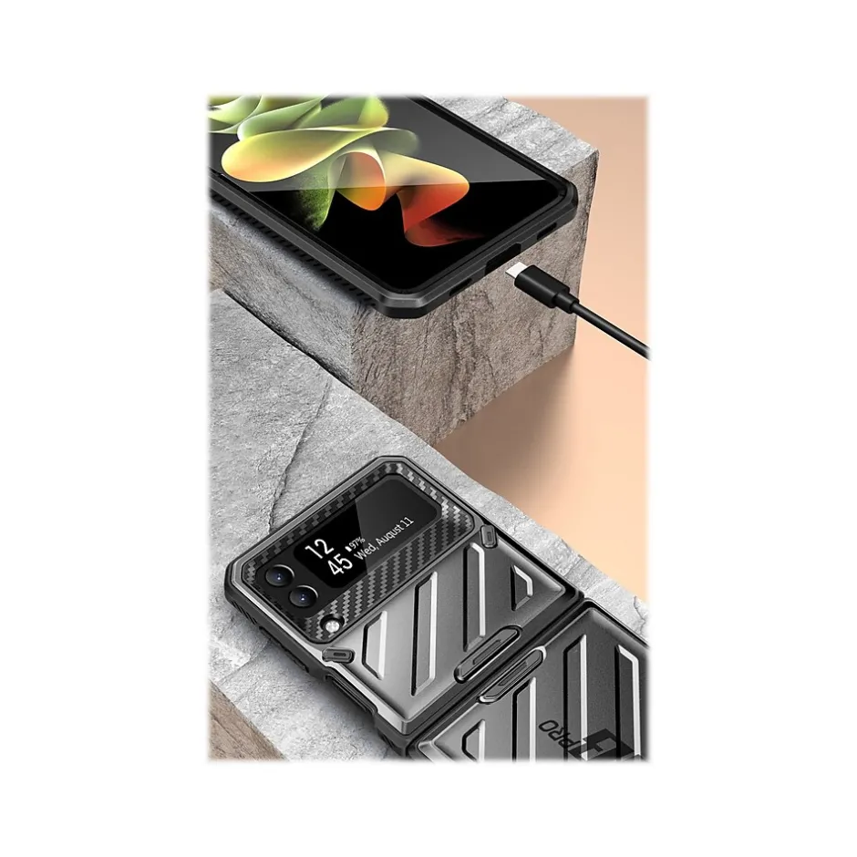 Cell Phone Cases<SUPCASE Unicorn Beetle PRO Black Rugged Case for Samsung Galaxy Z Flip4 (SUP-Galaxy2022-ZFlip4-5G-UBPro-Black)