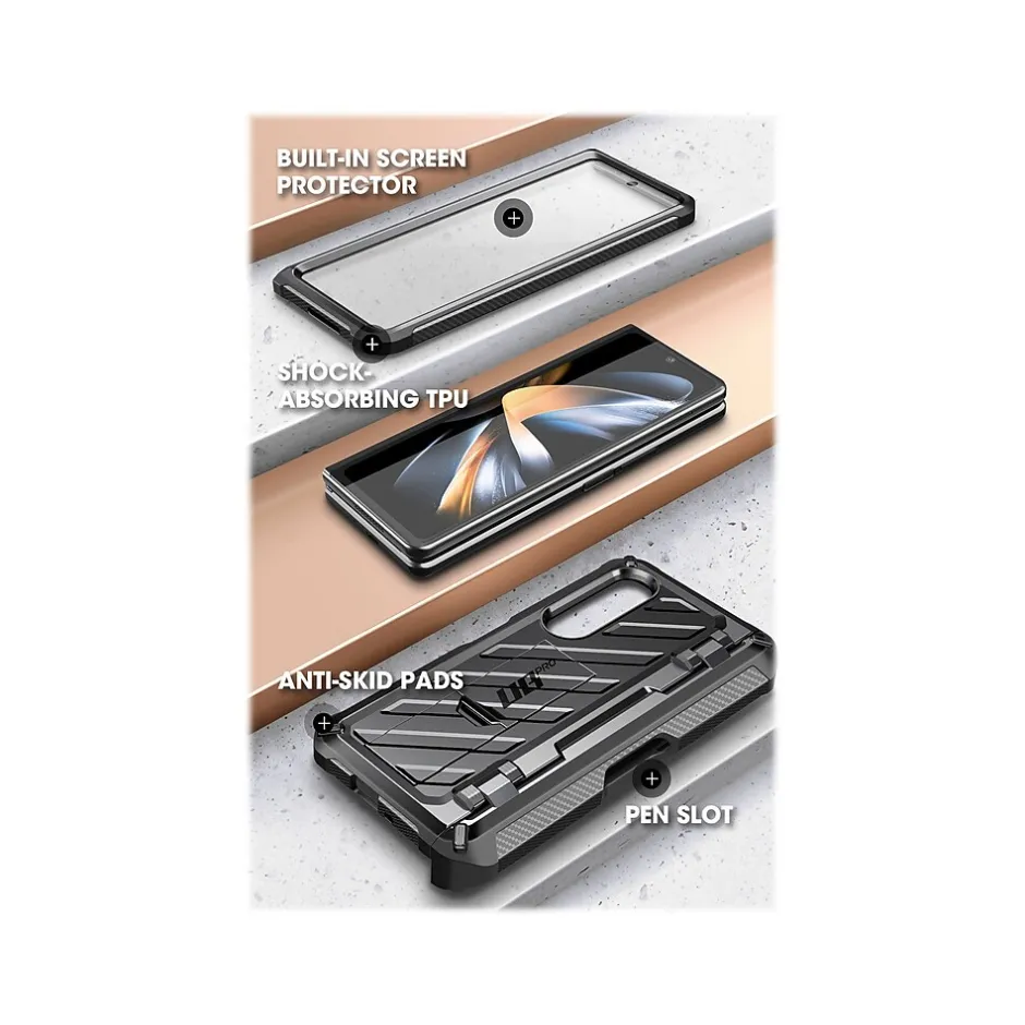 Cell Phone Cases<SUPCASE Unicorn Beetle PRO Black Rugged Case for Samsung Galaxy Z Fold4 (SUP-Galaxy2022-ZFold4-5G-UBPro-SP-Black)