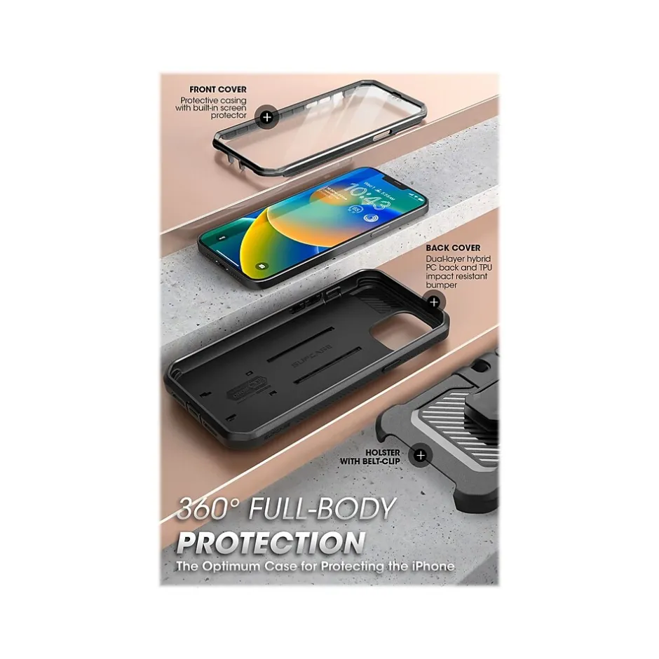 Cell Phone Cases<SUPCASE Unicorn Beetle PRO Black Rugged Case for iPhone 14 Plus (SUP-iPhone2022-6.7-UBPro-SP-Black)