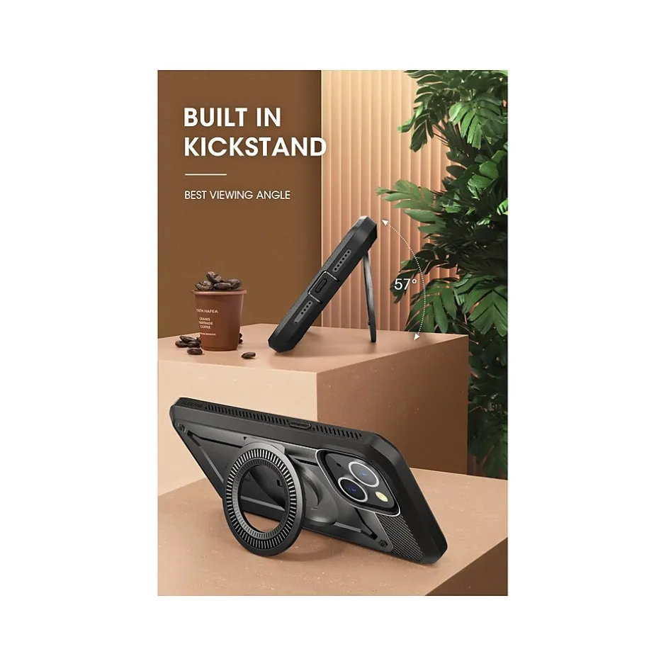 Cell Phone Cases<SUPCASE Unicorn Beetle PRO MAG Rugged Case for iPhone 15, Black (SUP-iPhone2023-6.1-MagPro-SP-Black)