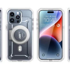 Cell Phone Cases<SUPCASE Unicorn Beetle PRO MAG Rugged Case for iPhone 15 Pro, Shock-Absorbing, Clear (SUP-iPhone2023Pro-6.1-MagPro-SP-Clear)