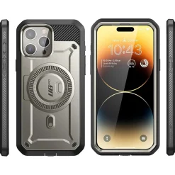 Cell Phone Cases<SUPCASE Unicorn Beetle PRO MAG Rugged Case for iPhone 15 Pro Max, Shock-Absorbing, Titan Gray