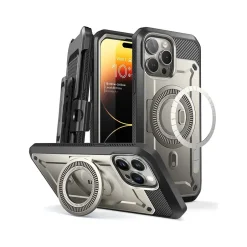 Cell Phone Cases<SUPCASE Unicorn Beetle PRO MAG Rugged Case for iPhone 15 Pro Max, Shock-Absorbing, Titan Gray