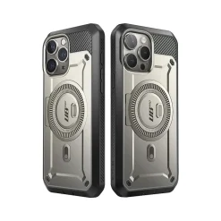 Cell Phone Cases<SUPCASE Unicorn Beetle PRO MAG Rugged Case for iPhone 15 Pro, Shock-Absorbing, Titan Gray