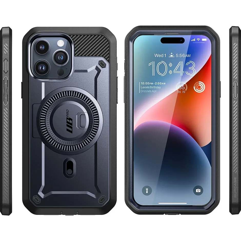 Cell Phone Cases<SUPCASE Unicorn Beetle PRO MAG Rugged Case for iPhone 15 Pro, Shock-Absorbing, Dark Blue