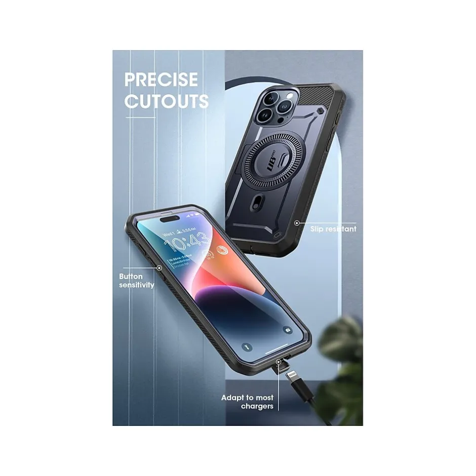 Cell Phone Cases<SUPCASE Unicorn Beetle PRO MAG Rugged Case for iPhone 15 Pro, Shock-Absorbing, Dark Blue