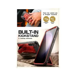 Cell Phone Cases<SUPCASE Unicorn Beetle Pro Rugged Case for Samsung Galaxy S24, Shock Absorbing, Metallic Red (GS24UBPR2SRD)