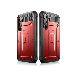 Cell Phone Cases<SUPCASE Unicorn Beetle Pro Rugged Case for Samsung Galaxy S24+, Shock Absorbing, Metallic Red (GS24PUBPRSP2SRD)