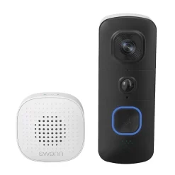 Security Cameras & Systems<Swann EVO Wireless Video Doorbell Security Camera, Black (SWIFI-SEVDBC-GL)