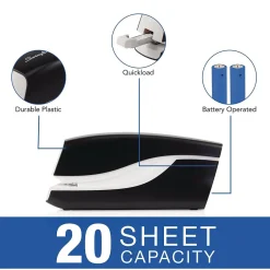 Swingline Breeze Stapler, 20 Sheet Capacity, Black/White (42131) Best