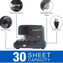 Swingline Cartridge Electric Desktop Stapler, 30 Sheet Capacity, Black (69008) Online