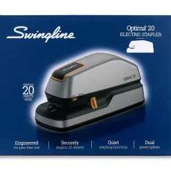 Swingline Optima 20 Electric Desktop Stapler, 20-Sheet Capacity, Gray/Silver (48208) Clearance