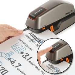 Swingline Optima 20 Electric Desktop Stapler, 20-Sheet Capacity, Gray/Silver (48208) Clearance