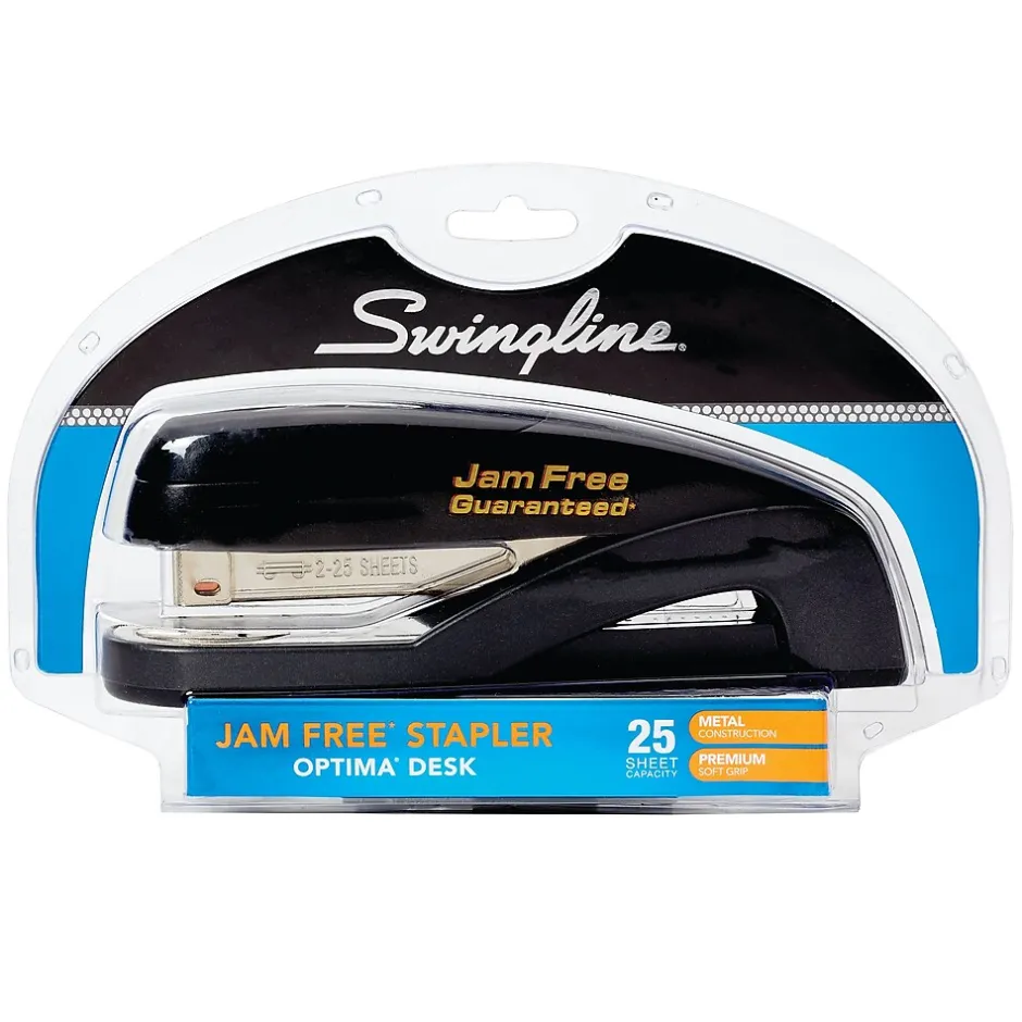 Swingline ® Optima® Desk Stapler, 25 Sheet Capacity, Graphite Black (87800) New