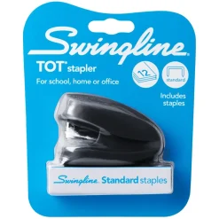 Swingline Tot Mini Stapler, 12-Sheet Capacity, Black (SWI79171) New