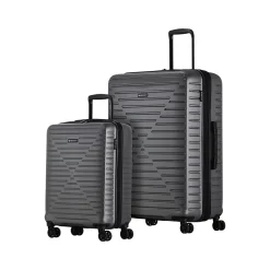 Swiss Mobility DCA 2-Piece Hardside Spinner Luggage Set, Gray Geometric (HLG1002SM-GREY)