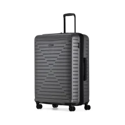 Swiss Mobility DCA 2-Piece Hardside Spinner Luggage Set, Gray Geometric (HLG1002SM-GREY)