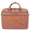 Swiss Mobility Vegan Leather Valentino Executive Briefcase, Cognac (EXB532-COGNAC)