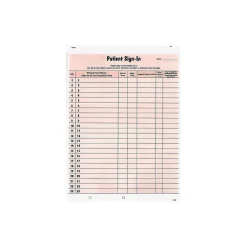 Hot Patient Privacy Sign-In Sheets, 2-Part, 125/Pack (TAB14530) Medical Forms
