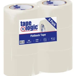 Tape Logic ® #5400 Flatback Tape, 3" x 60 yds., Natural White, 6/Case (T94854006PK)* Packing Tape