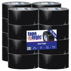 Tape Logic ™ 10 mil Duct Tape, 3" x 60 yds, Black, 16/Pack* Duct Tape