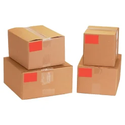 Tape Logic 6" x 4" Rectangle Inventory Label, Fluorescent Red, 500/Roll Clearance