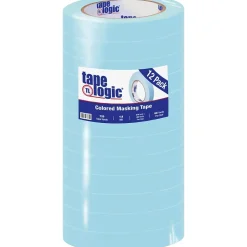 Tape Logic ™ 3/4" x 60 Yards Light Masking Tape, Blue, 12 Rolls (T93400312PKH)* Masking Tape