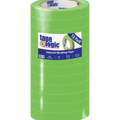 Tape Logic ™ 3/4" x 60 Yards Masking Tape, Light Green, 12 Rolls (T93400312PKA)* Masking Tape
