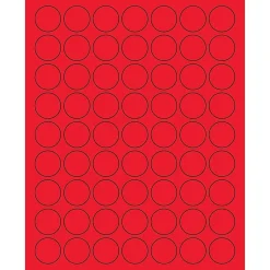 Tape Logic ® Circle Laser Labels, 1", Fluorescent Red, 6300/Case (LL191RD)* Address Labels