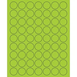 Tape Logic ® Circle Laser Labels, 1", Fluorescent Green, 6300/Case (LL191GN)* Address Labels