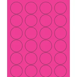 Tape Logic ® Circle Laser Labels, 1 5/8", Fluorescent Pink, 2400/Case (LL193PK)* Address Labels