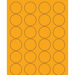 Tape Logic ® Circle Laser Labels, 1 5/8", Fluorescent Orange, 2400/Case (LL193OR)* Address Labels