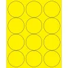 Tape Logic ® Circle Laser Labels, 2 1/2", Fluorescent Yellow, 1200/Case (LL194YE)* Address Labels
