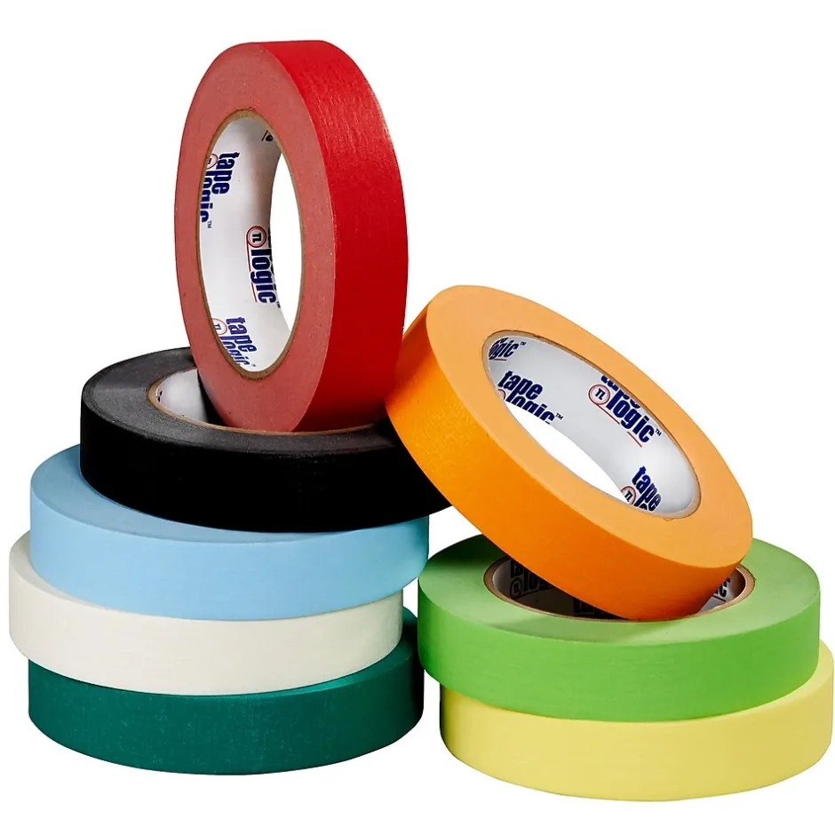 Tape Logic ® Colored Masking Tape, 4.9 Mil, 1/2" x 60 yds., Dark Green, 72/Case (T933003E)* Masking Tape