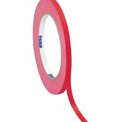 Tape Logic ® Colored Masking Tape, 4.9 Mil, 1/2" x 60 yds., Red, 12/Case (T93300312PKR)* Masking Tape