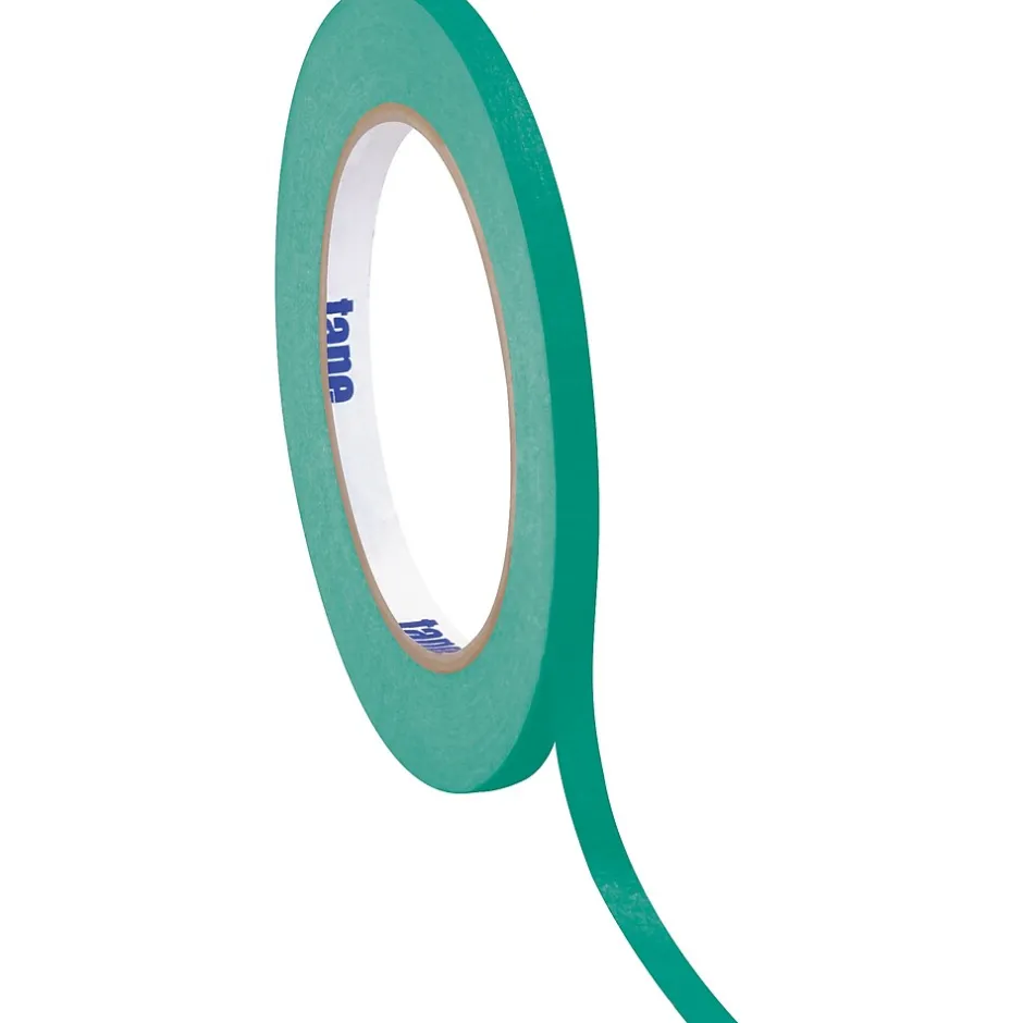 Tape Logic ® Colored Masking Tape, 4.9 Mil, 1/2" x 60 yds., Dark Green, 12/Case (T93300312PKE)* Masking Tape