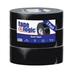 Tape Logic ® Duct Tape, 10 Mil, 2" x 60 yds., Black, 3/Case (T987100B3PK)* Duct Tape