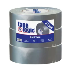 Tape Logic ® Duct Tape, 10 Mil, 2" x 60 yds., Silver, 3/Case (T987100S3PK)* Duct Tape