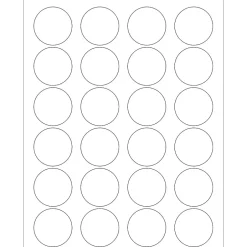 Tape Logic ® Laser Labels, 1.625" Circle, White, 2400/Case (LL144)* Address Labels