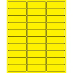 Tape Logic ® Rectangle Laser Labels, 2 5/8" x 1", Fluorescent Yellow, 3000/Case (LL173YE)* Address Labels