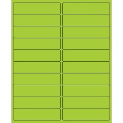 Tape Logic ® Rectangle Laser Labels, 4" x 1", Fluorescent Green, 2000/Case (LL177GN)* Address Labels