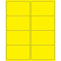 Tape Logic ® Rectangle Laser Labels, 4" x 2 1/2", Fluorescent Yellow, 800/Case (LL179YE)* Address Labels
